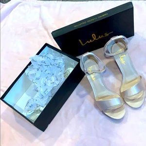 Like NEW! Blush Ankle Strap Satin Heels 💘